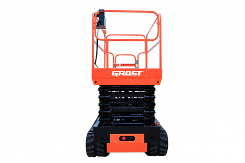 GROST Tower Caterpillar 320-11 Самоходный гусиничный подъемник ножничного типа управляемый с платформы.